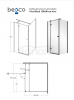 BESCO Kabina prysznicowa Pixa Black 120x80 Lewa PPL-128-195B